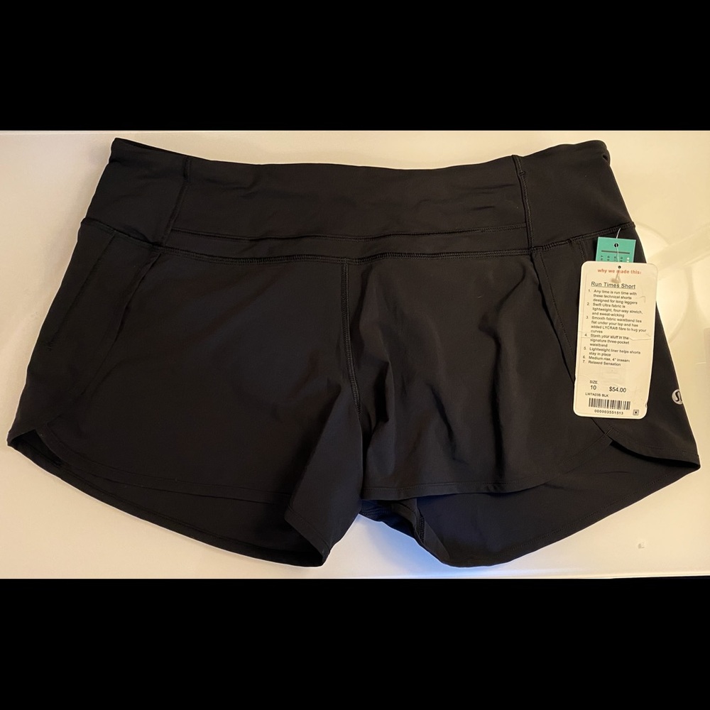 NEVER WORN WITH TAGS Lululemon Run Times Shorts